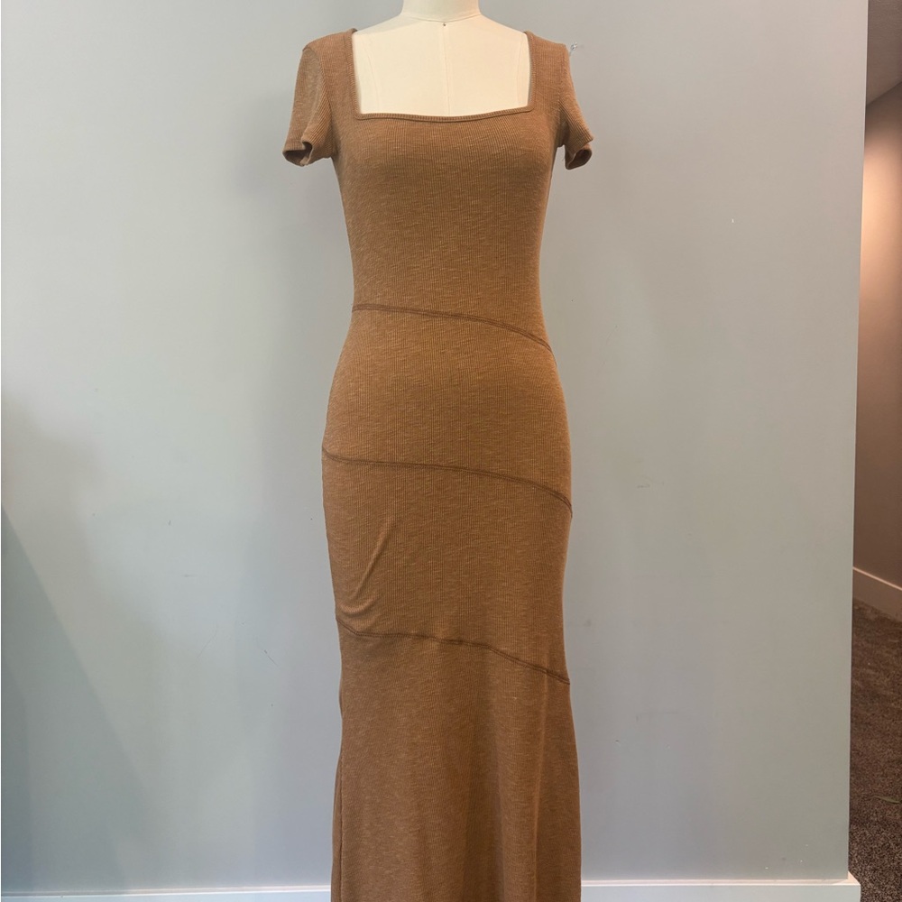 See You Monday Tan Maxi Dress